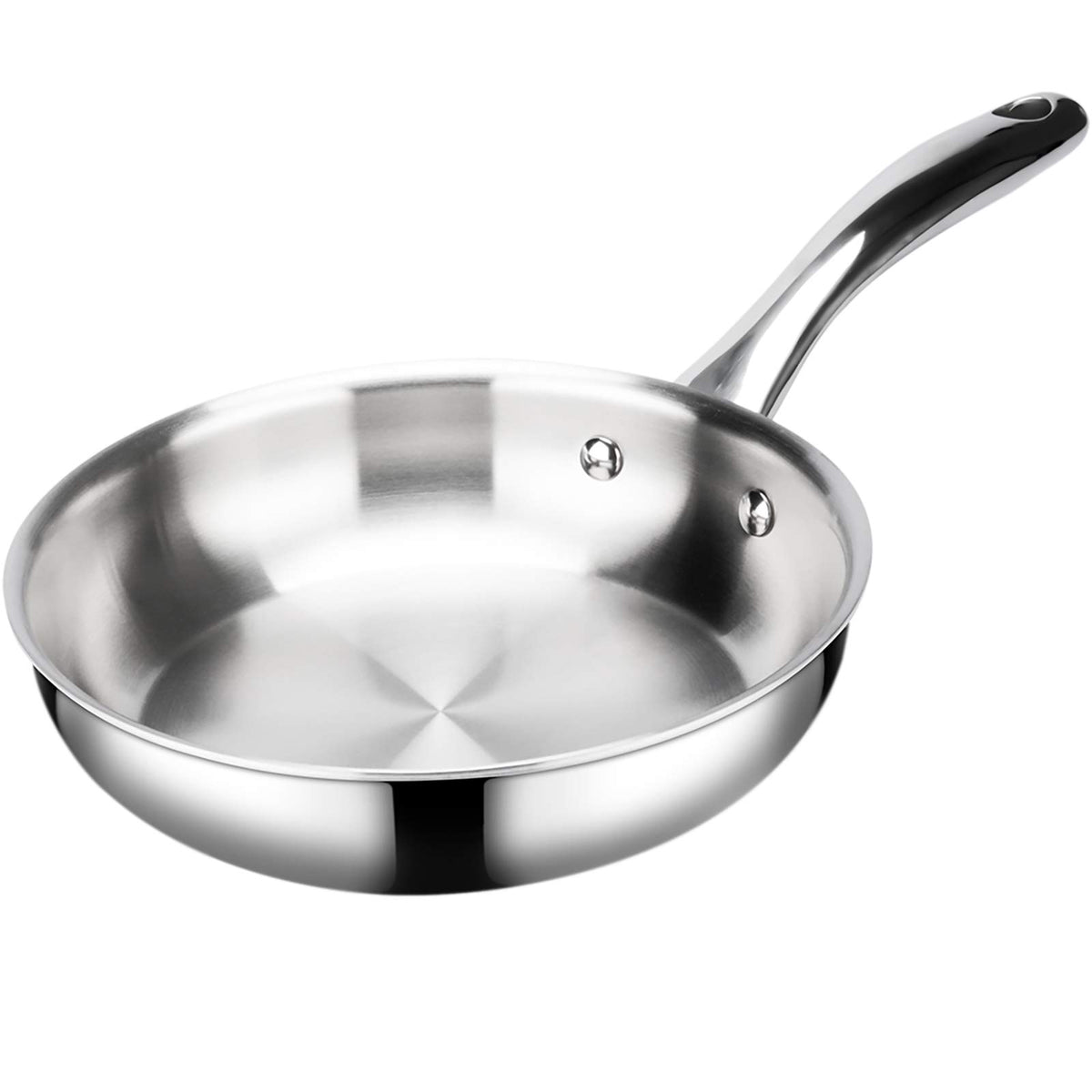 duxtop Tri-Ply Stainless Steel Stir Frying Pan, 8 Inch Induction Skillet