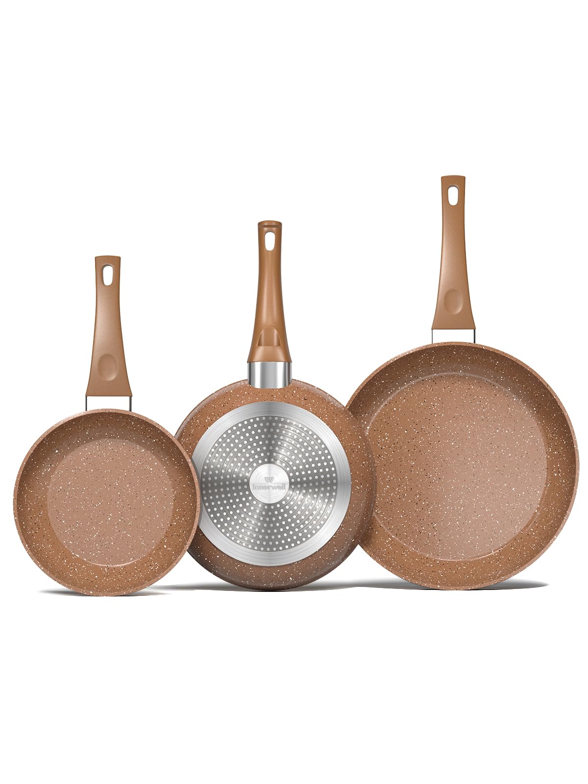 Innerwell Nonstick Ceramic Frying Pans Skillets Set 8"+9.5"+11"