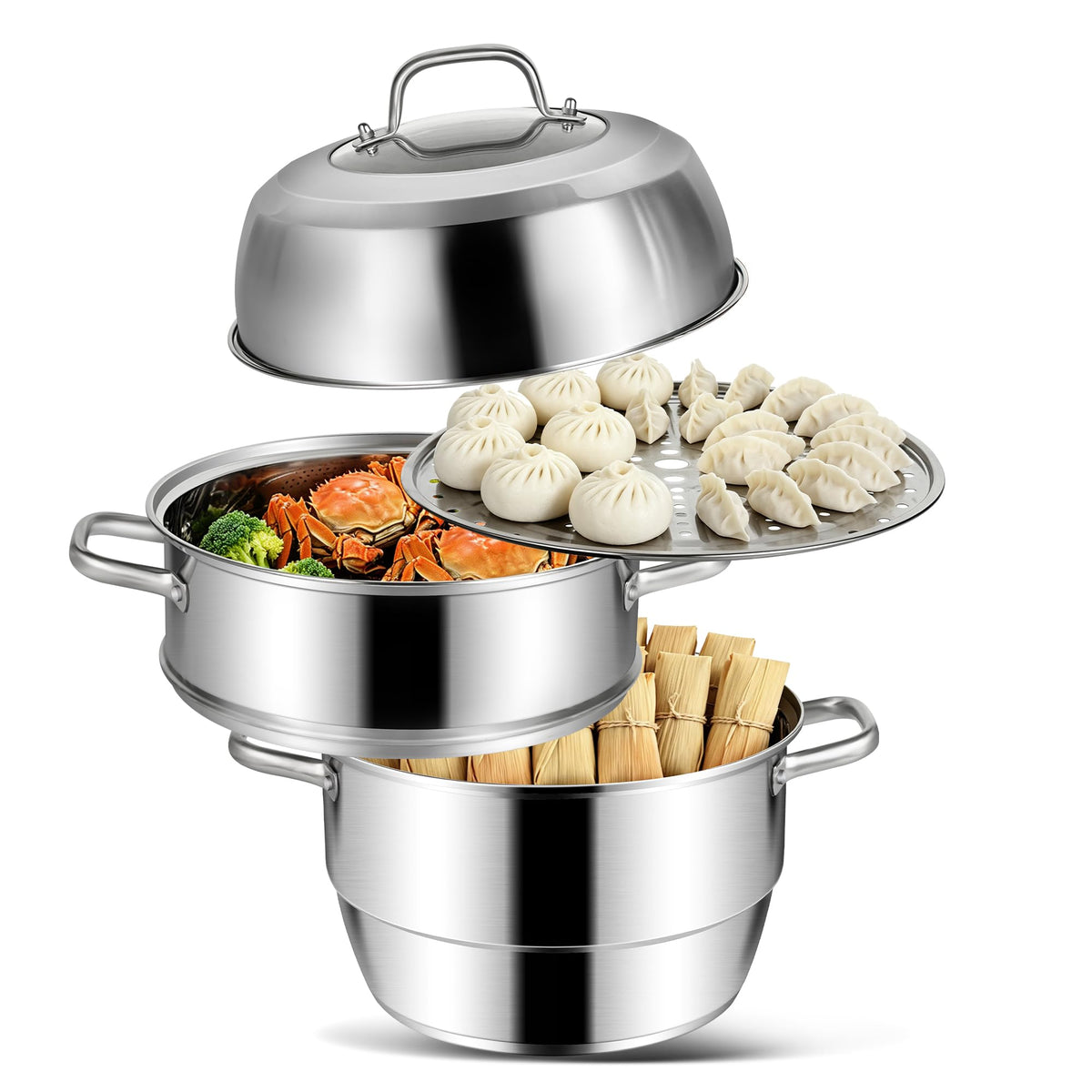 Large Capacity Kitchen Steamer Pots Collection