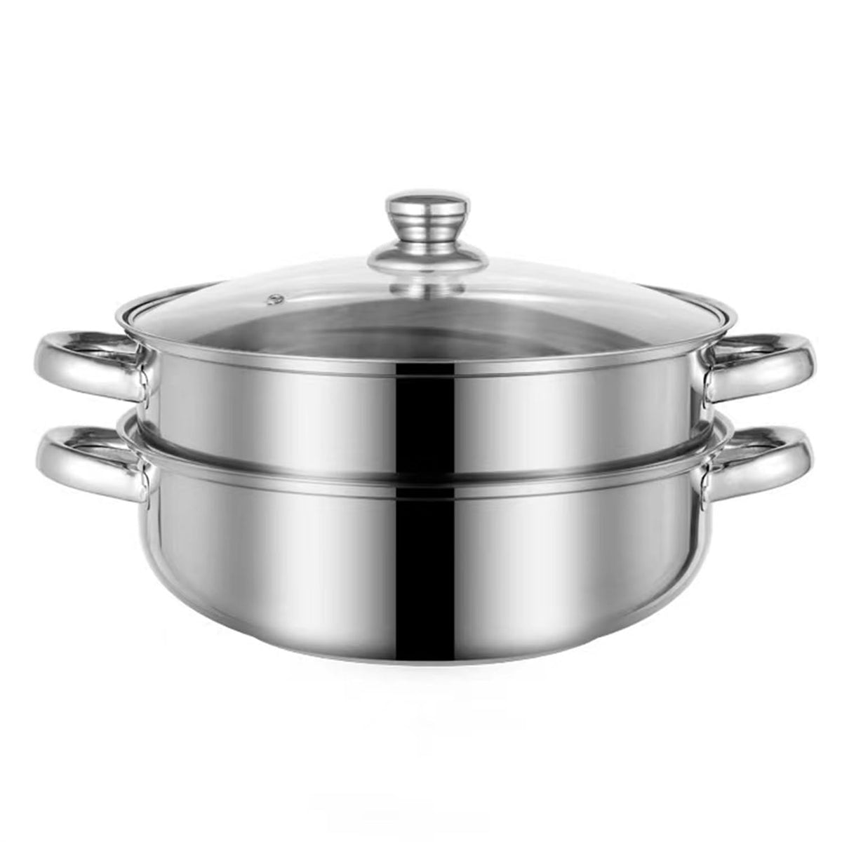 Steamer for Cooking, 5.0 Quarts Stainless Steel Steamer Pot, 3-Tier Food Steam Pots with Lid for Cooking Vegetables, Seafood, Soups, Stews and Pasta