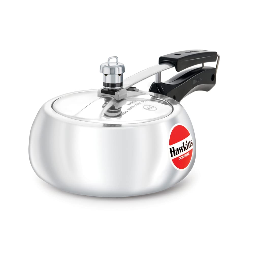 Hawkins 3.5 Litre Contura Pressure Cooker, Handi Inner Lid Cooker, Silver (HC35)