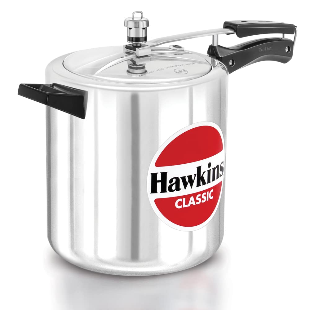 Hawkins 4 Litre Classic Pressure Cooker, Best Inner Lid Cooker, Silver (CL40)