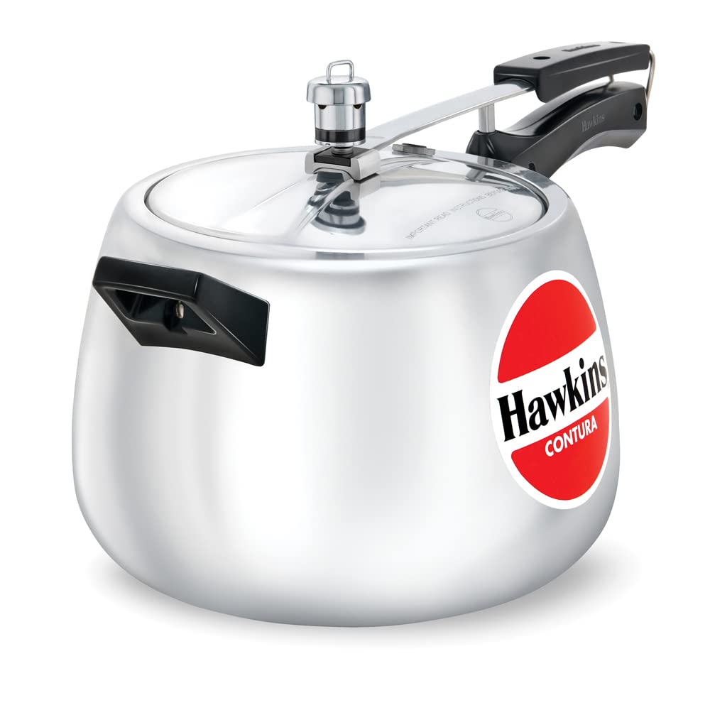 Hawkins 3.5 Litre Contura Pressure Cooker, Handi Inner Lid Cooker, Silver (HC35)