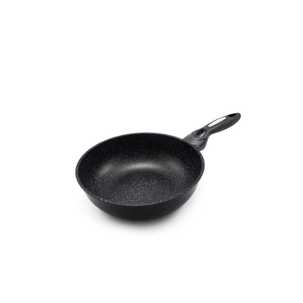 Marble Coated Cast Aluminum Non Stick Frying Wok (26cm / 10 Inch)