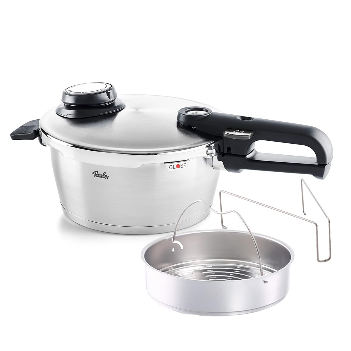 Fissler Vitavit Premium Pressure Cooker with Steamer Insert, 8.5 Quart