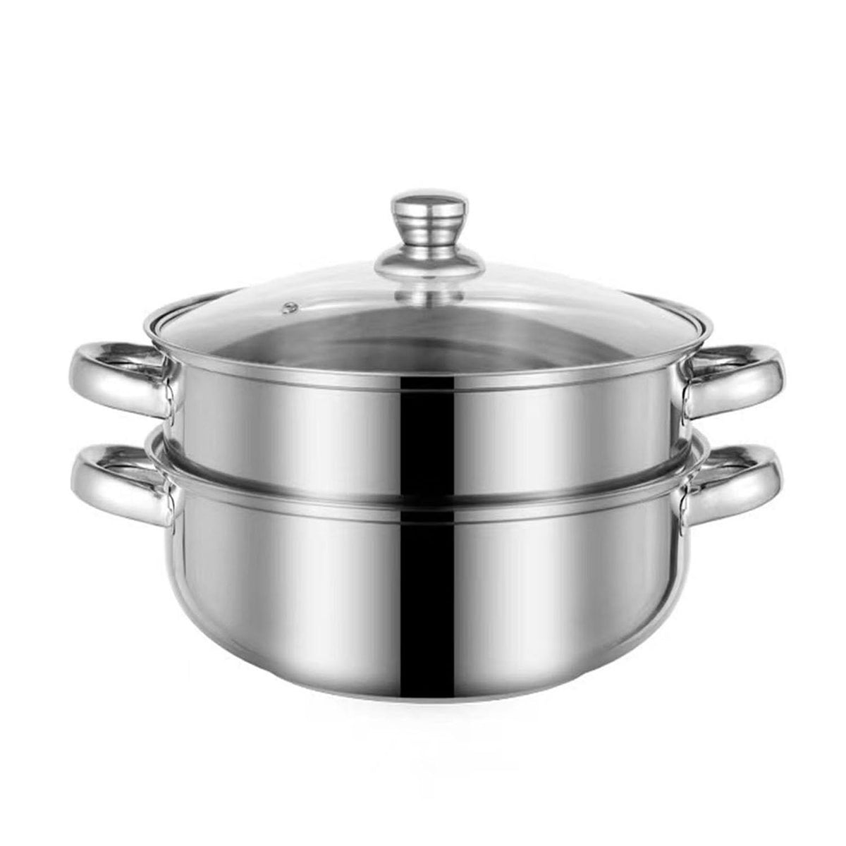 Steamer for Cooking, 5.0 Quarts Stainless Steel Steamer Pot, 3-Tier Food Steam Pots with Lid for Cooking Vegetables, Seafood, Soups, Stews and Pasta