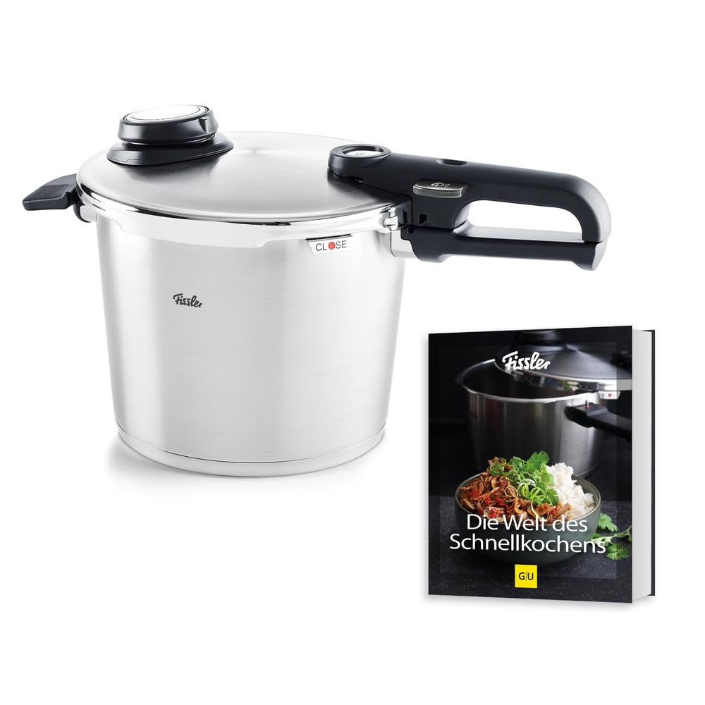 Fissler Vitavit Premium Pressure Cooker with Steamer Insert, 8.5 Quart