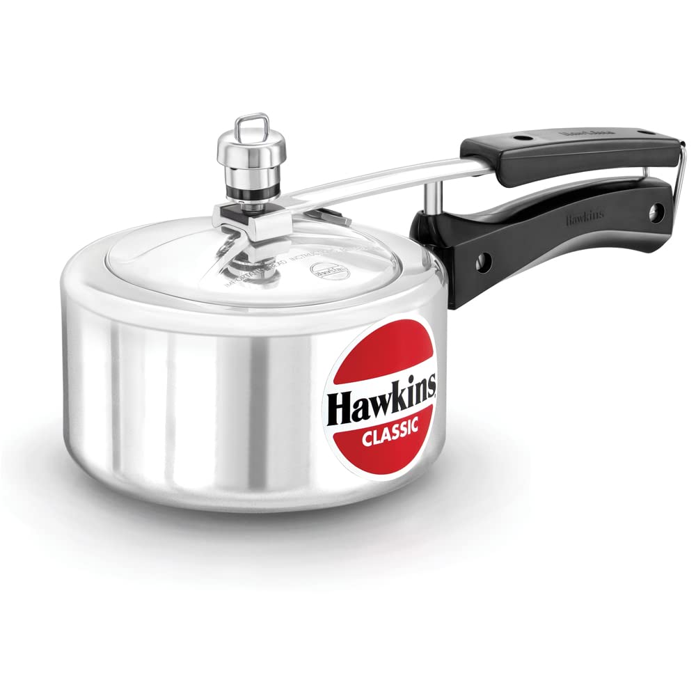 Hawkins 4 Litre Classic Pressure Cooker, Best Inner Lid Cooker, Silver (CL40)