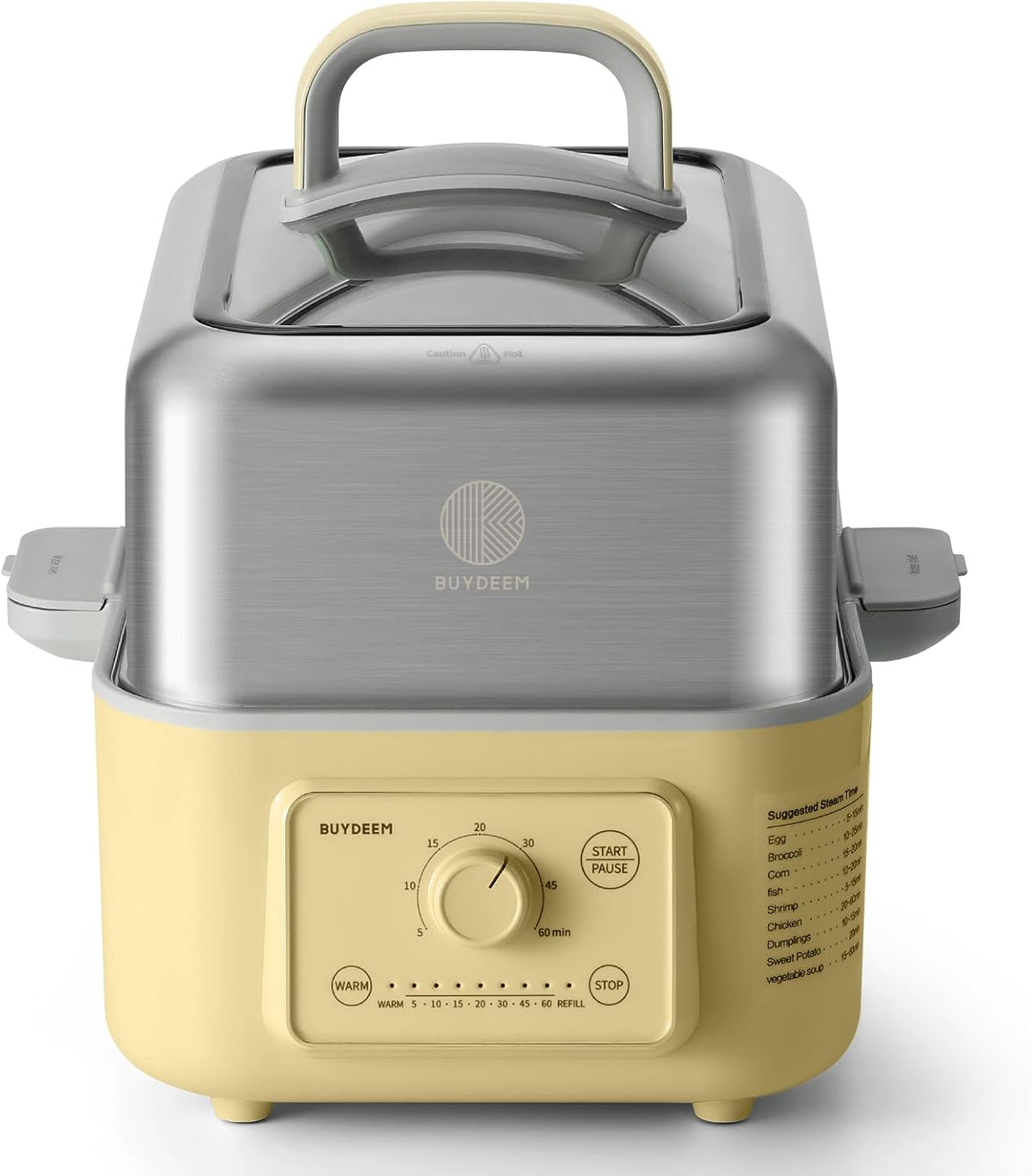 BUYDEEM G52 5.3Qt Electric Food Steamer for Cooking, Mellow Yellow