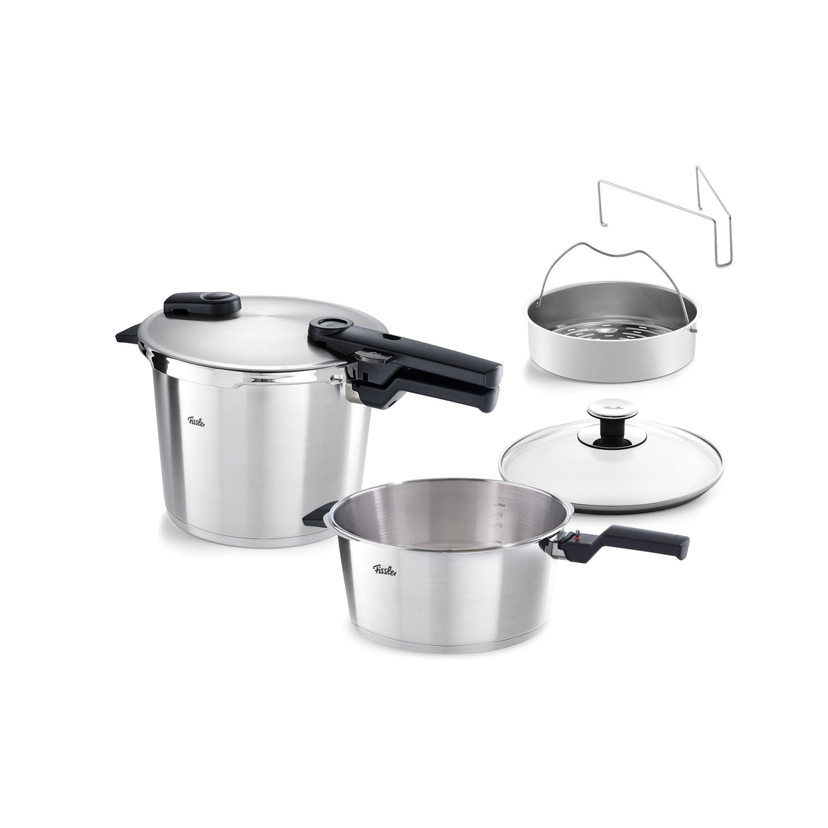 Fissler Vitavit Premium Pressure Cooker with Steamer Insert, 8.5 Quart