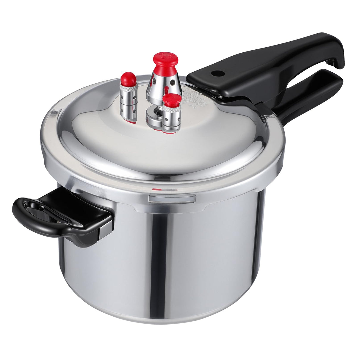 DOITOOL 4.2 Quart Aluminum Pressure Cooker Stovetop Fast Cooking Pot Pressure Canner Compatible for Induction Cookers and Gas Stoves, Silver (4L)
