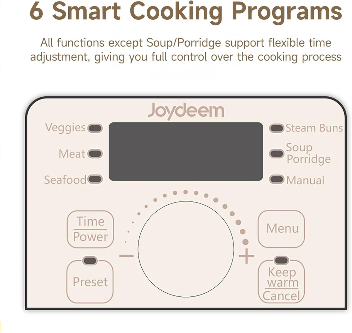 Joydeem Electric Food Steamer for Cooking, 2-Tier Stainless Steel Vegetable & Food Steamers, 13L/13.7 qt Large Capacity, DZG-A100