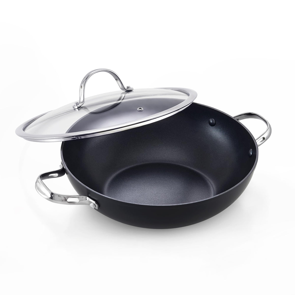 Cooks Standard Classic 11-Inch Hard Anodized Nonstick Wok Stir Fry Pan