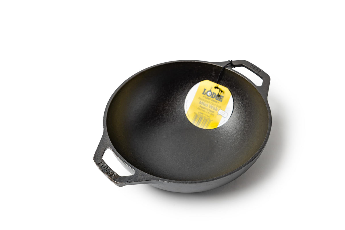 Lodge Pre-Seasoned Cast Iron Mini Wok, 6.25 Inches