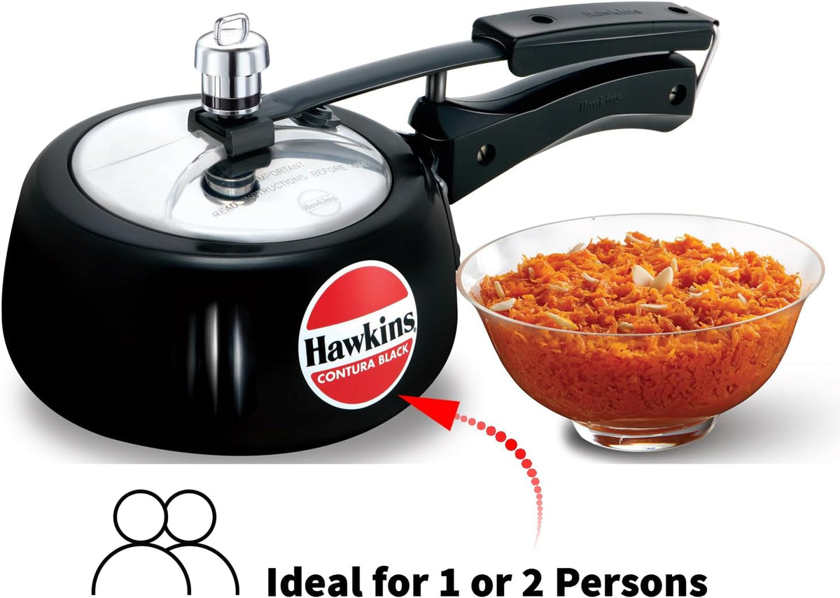 Hawkins Contura Black 1.5 litre Pressure Cooker