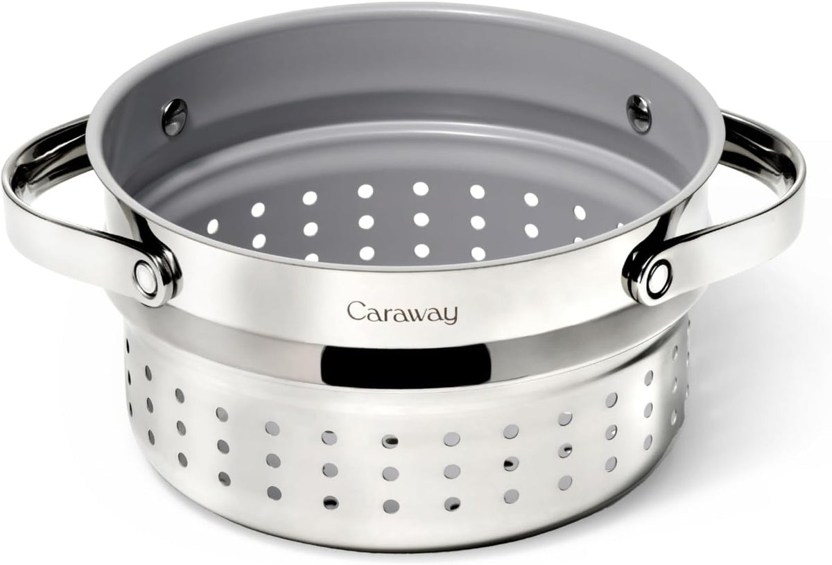 Caraway Steamer, Stainless Steel Steamer with Handles