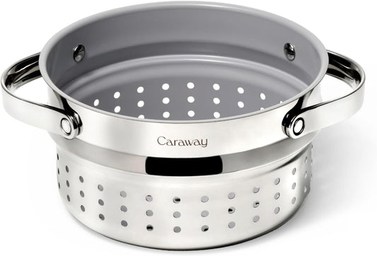 Caraway Steamer, Stainless Steel Steamer with Handles