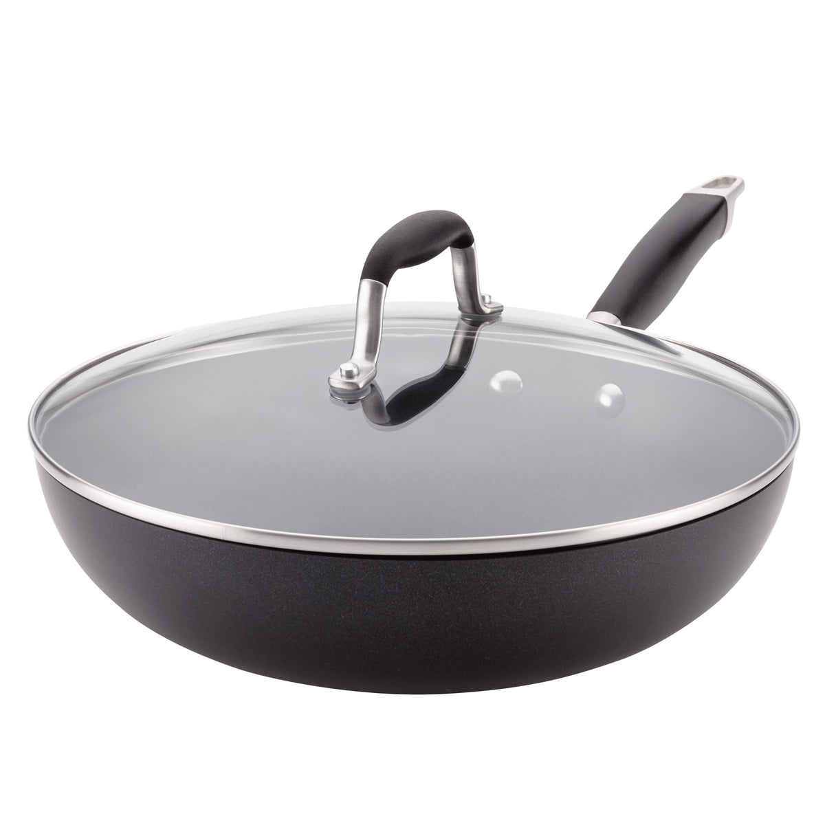 Anolon Advanced Hard-Anodized Nonstick Frying Pan with Lid, 12-Inch