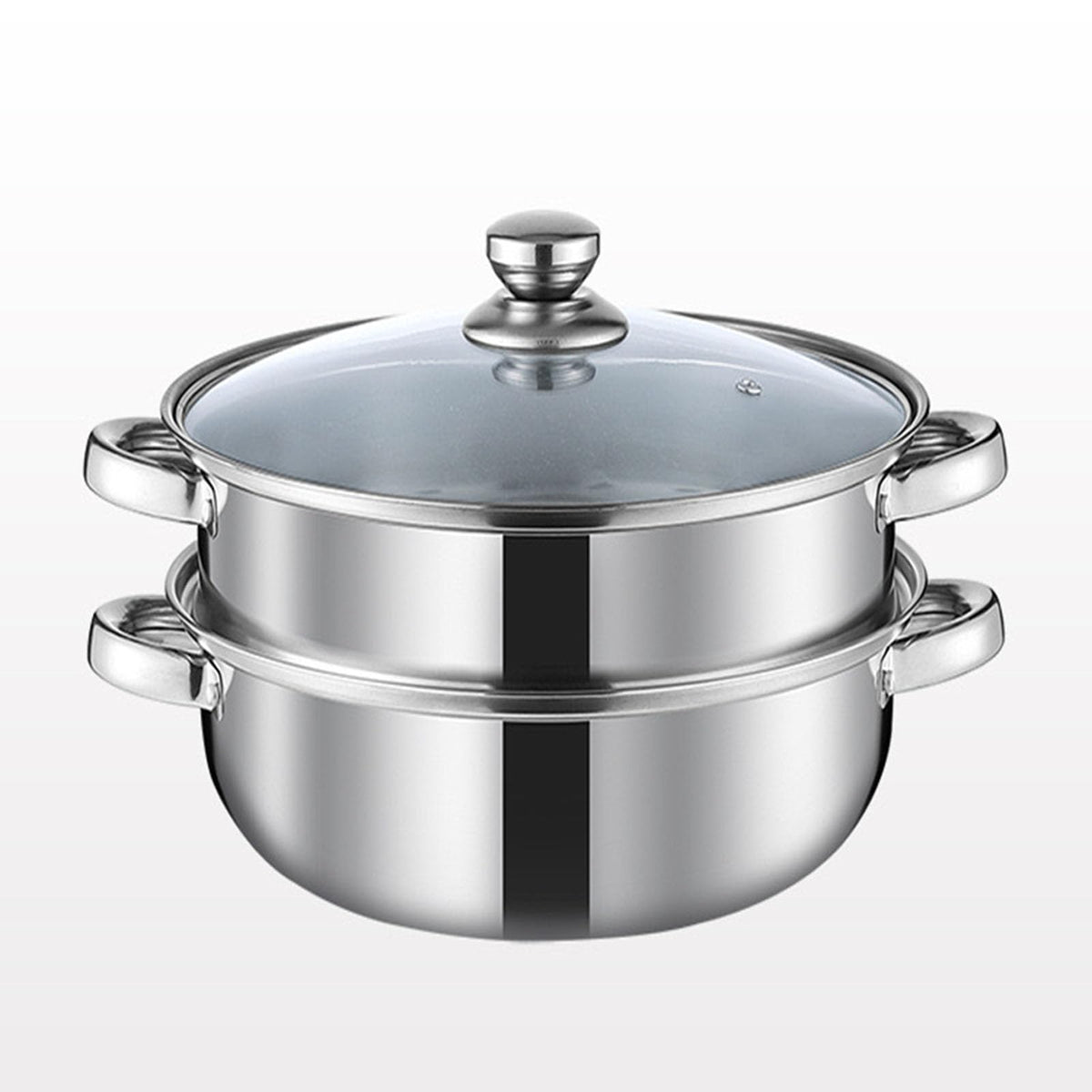 Steamer Pot for Cooking 11 inch, Steamer Pots 3-tier Multipurpose Stainless Steel Steam Pot Cookware with Handle for Vegetable