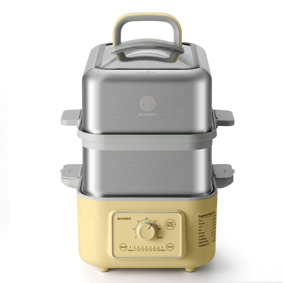 BUYDEEM G52 5.3Qt Electric Food Steamer for Cooking, Mellow Yellow