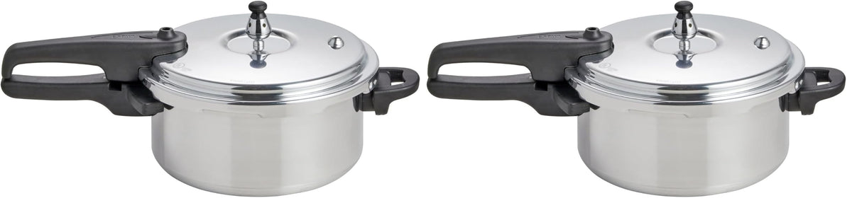 IMUSA 7 Quart Stovetop Aluminum Presure Cooker with safety valves for risk-free opening