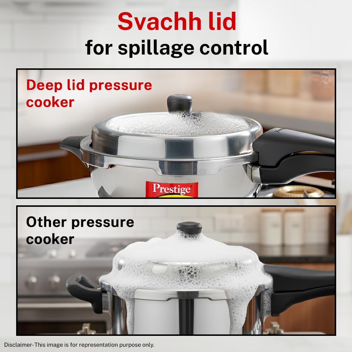 Prestige PRASVSP PRESSURE COOKER, Senior Pan 4L, SILVER