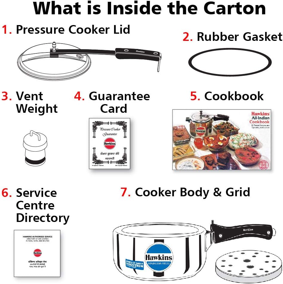 Hawkins B60 Pressure Cooker 3 L Silver