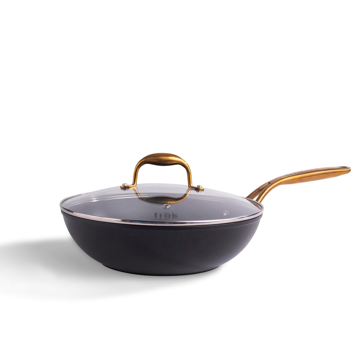 frök All-In-One Non-Stick Fry Pan Meets Wok with Lid, 11-Inch, Black & Silver