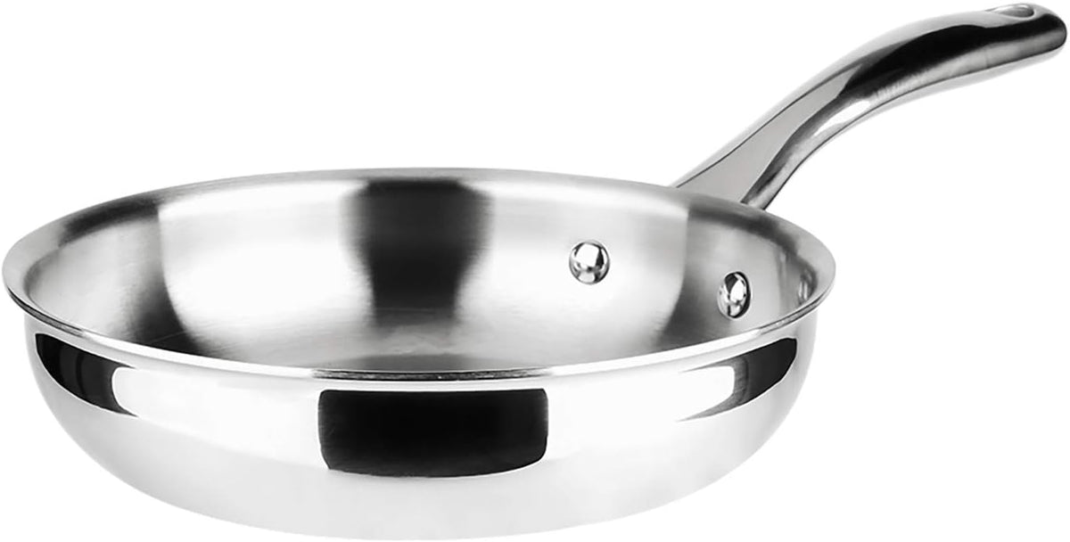 duxtop Tri-Ply Stainless Steel Stir Frying Pan, 8 Inch Induction Skillet