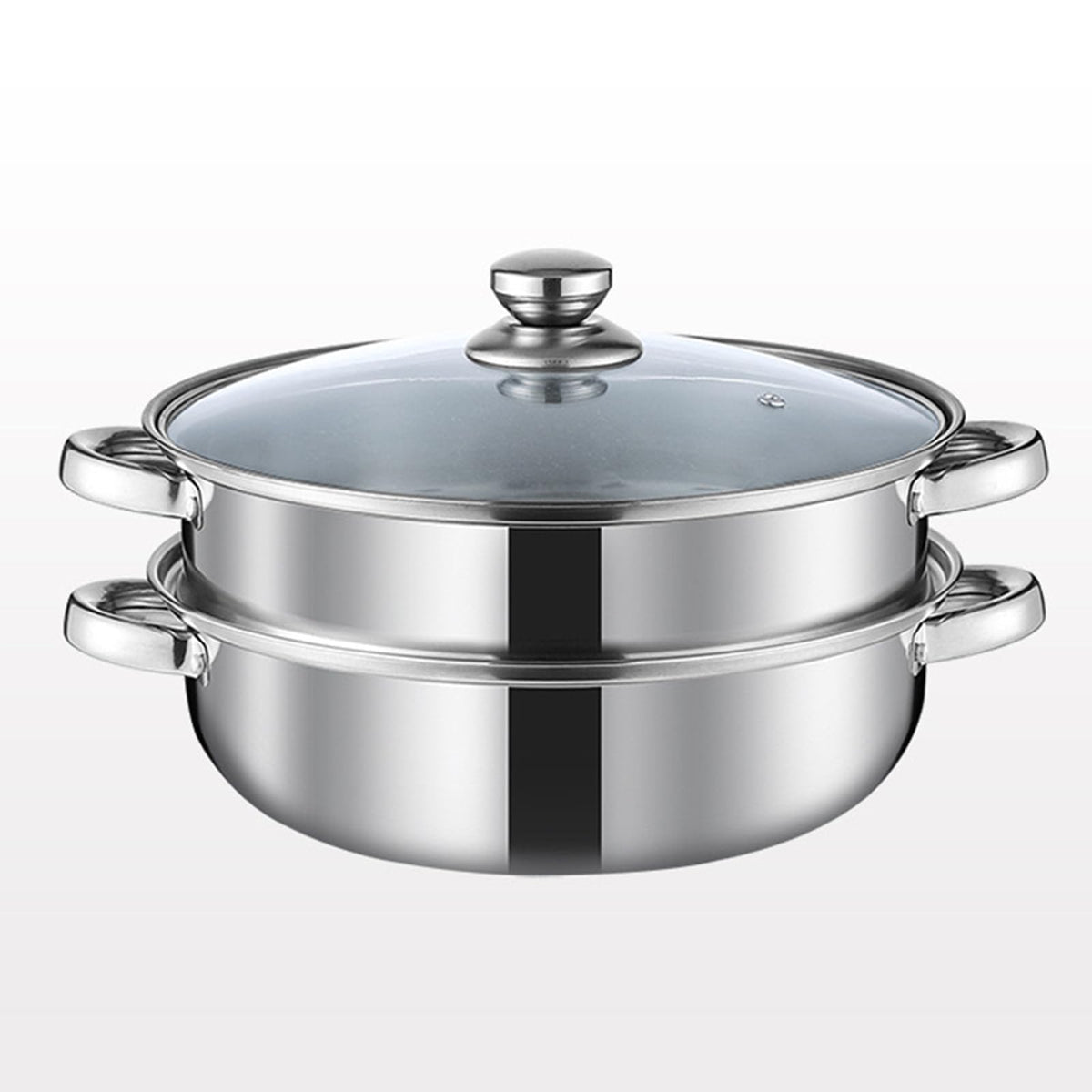 Steamer Pot for Cooking 11 inch, Steamer Pots 3-tier Multipurpose Stainless Steel Steam Pot Cookware with Handle for Vegetable