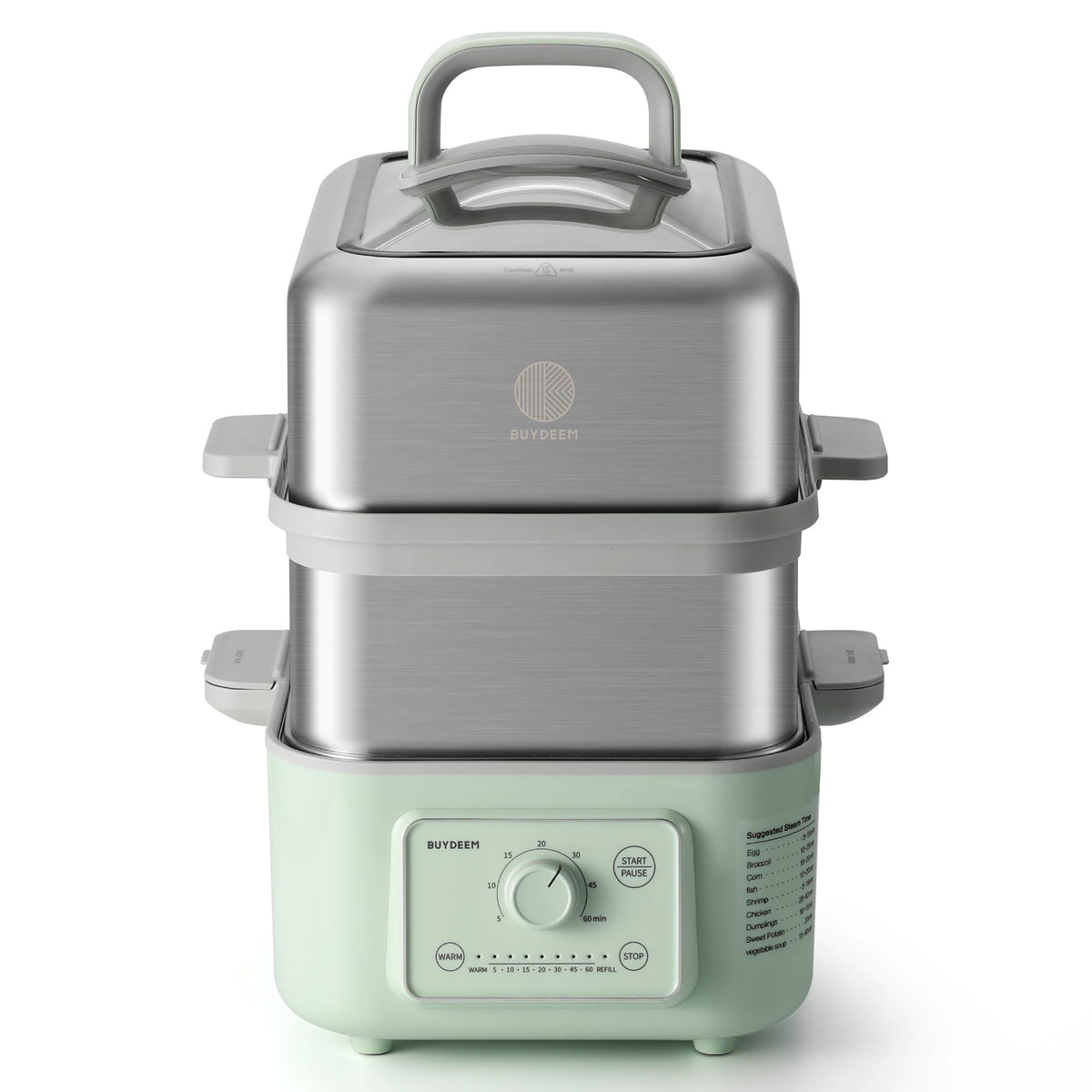 BUYDEEM G52 10.6Qt Electric Food Steamer for Cooking, Cozy Greenish