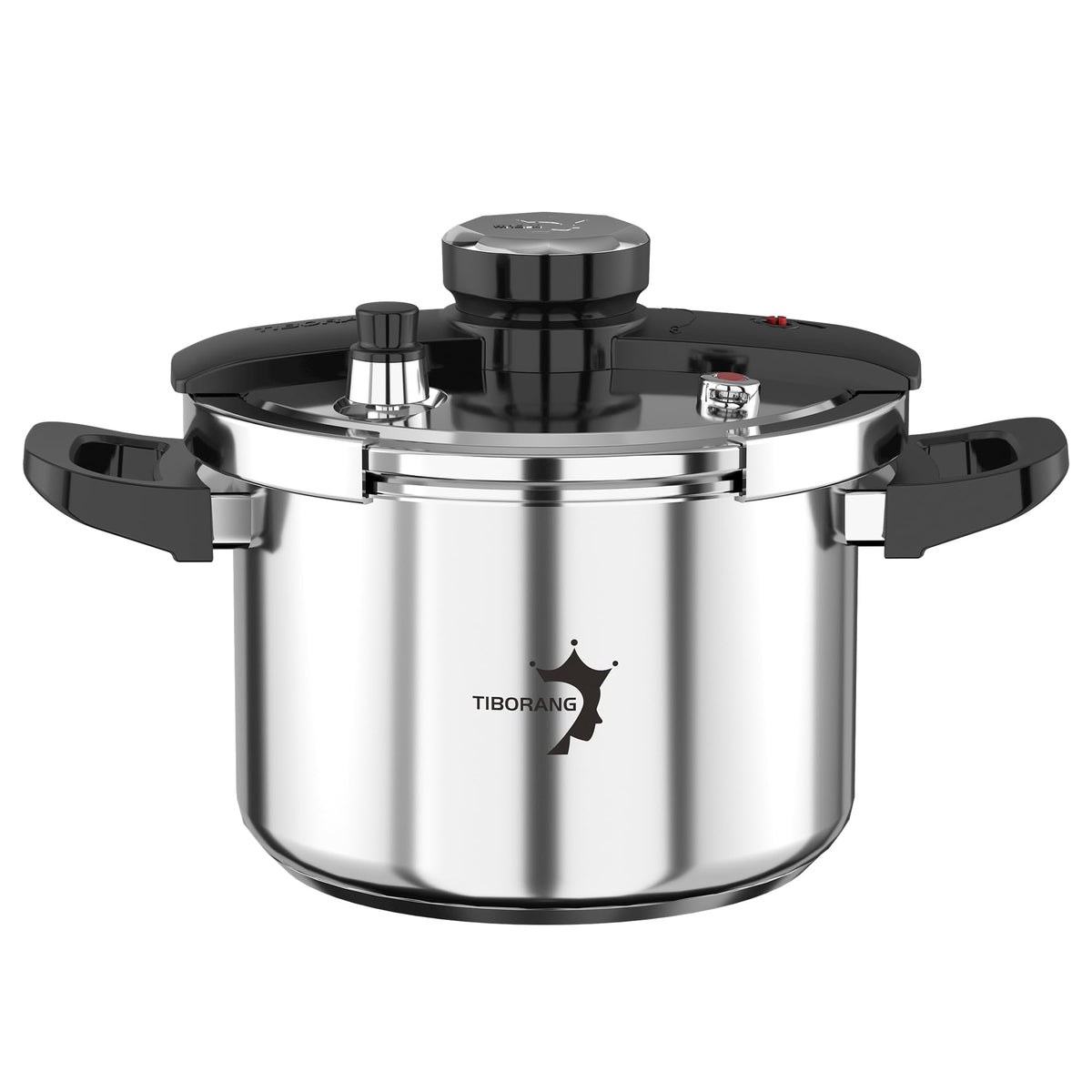 TIBORANG 8.5 QT Stainless Steel Pressure Cooker, Family Size for 3-5 People