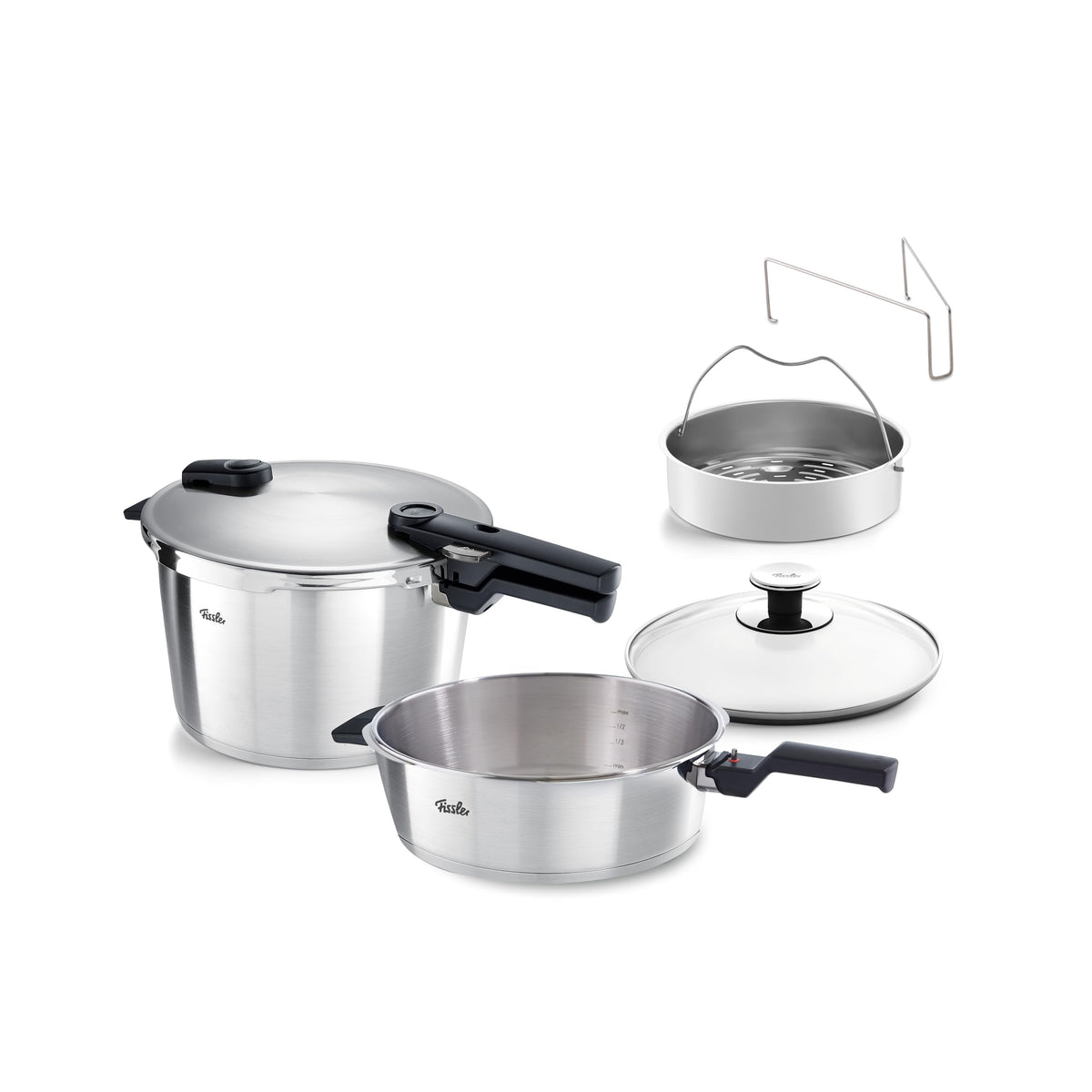 Fissler Vitavit Premium Pressure Cooker with Steamer Insert, 8.5 Quart