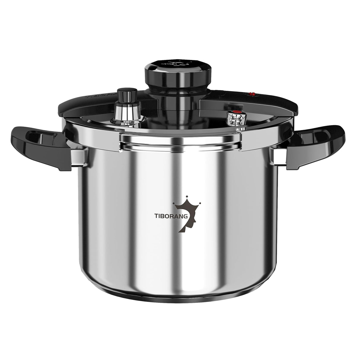 TIBORANG 8.5 QT Stainless Steel Pressure Cooker, Family Size for 3-5 People