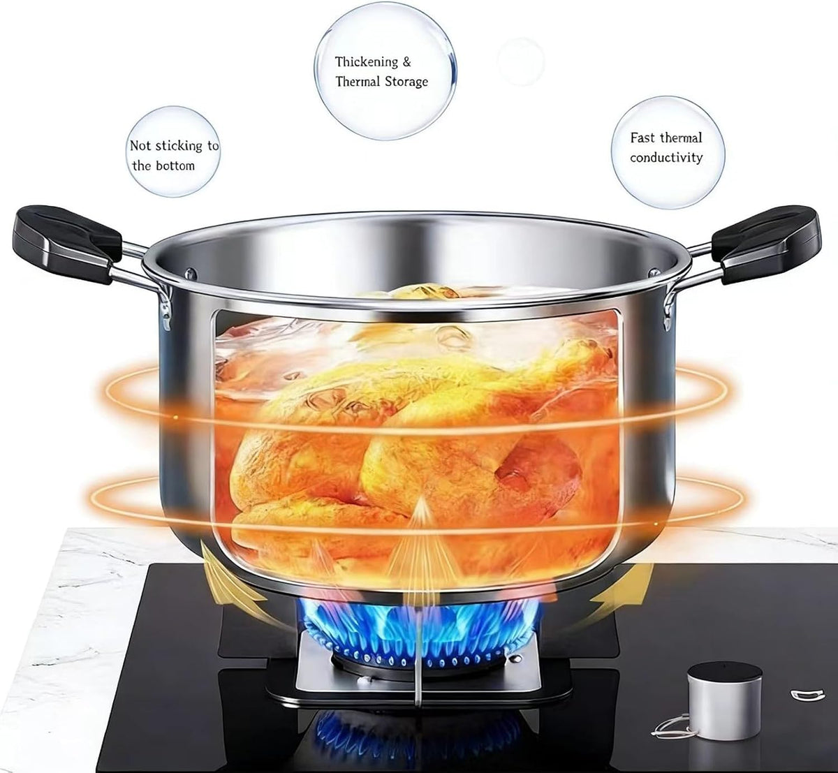 3.4QT Steamer for Cooking,Stainless Steel Steamer Pots with Vegetable Steam Basket,Glass Lid,Cooking Stock Pot with Handle for Vegetable, Dumplings, Soup, Food