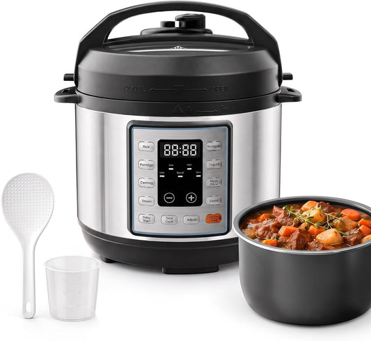 10-in-1 3QT Electric Pressure Cooker for Rice and Stews