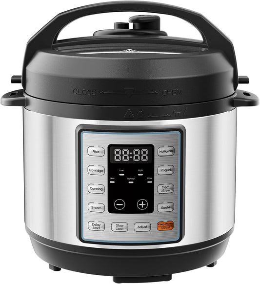 OLIXIS 10-In-1 Electric Pressure Cooker, 3 Quart Multi Cooker for Rice, Stew and Steam, Small Programmable Stainless Steel Pot with Slow Cook Function and Ceramic Inner Pot