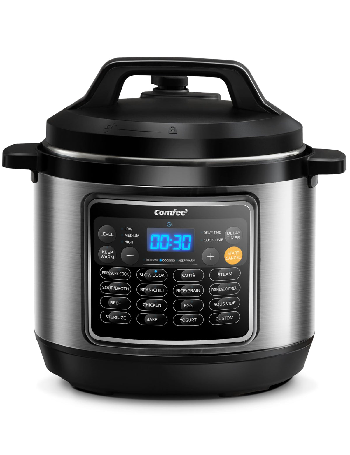 COMFEE' 12-in-1 Electric Pressure Cooker, 6 Quarts, Nonstick Pot