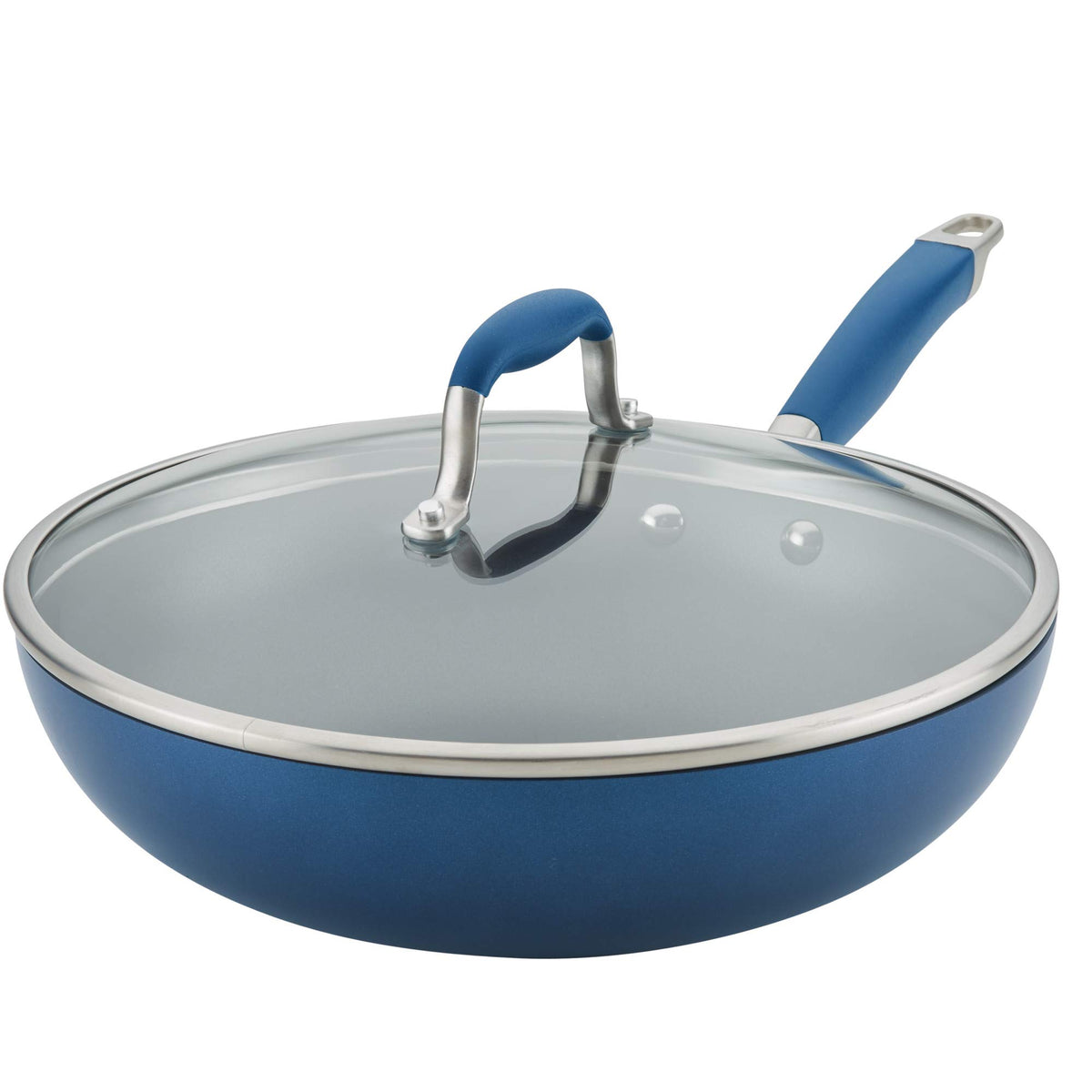 Anolon Advanced Hard-Anodized Nonstick Frying Pan with Lid, 12-Inch