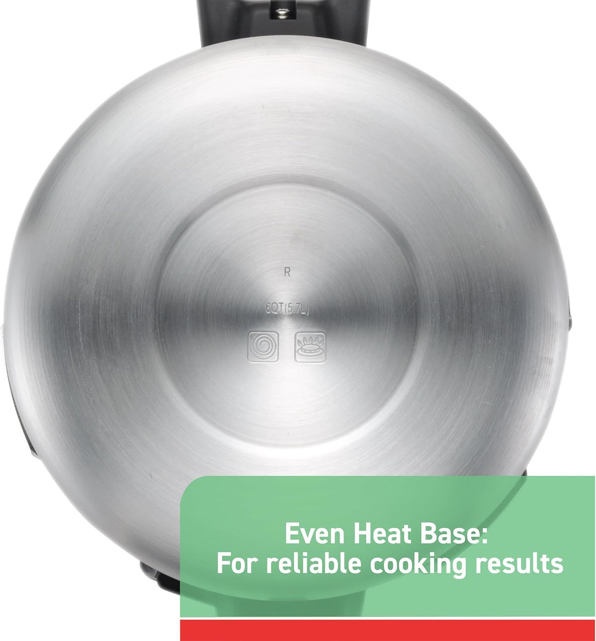 T-fal P2614634 Secure Aluminum Initiatives 12-PSI Pressure Cooker Cookware, 6-Quart, Siver