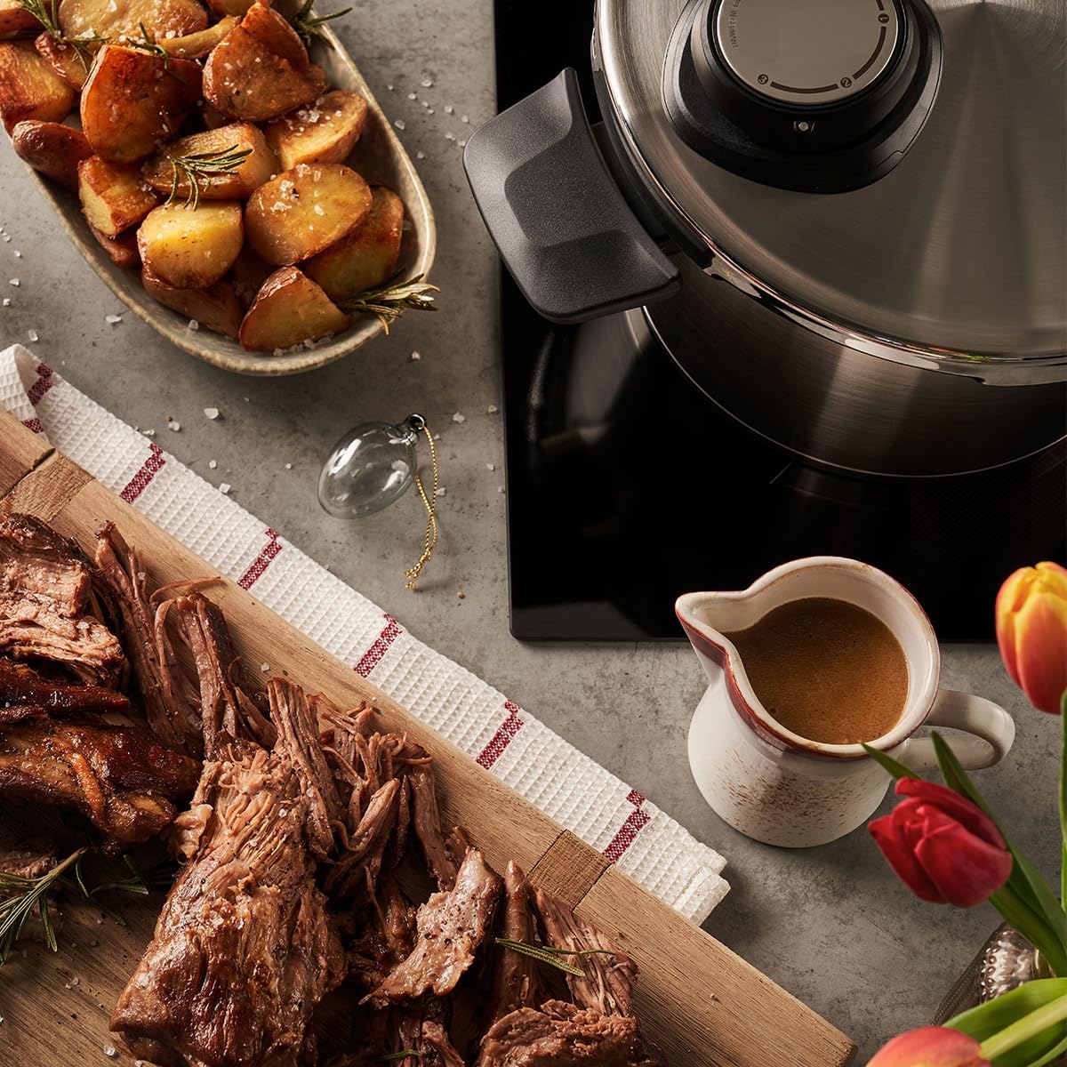 Fissler Vitavit Premium Pressure Cooker with Steamer Insert, 8.5 Quart