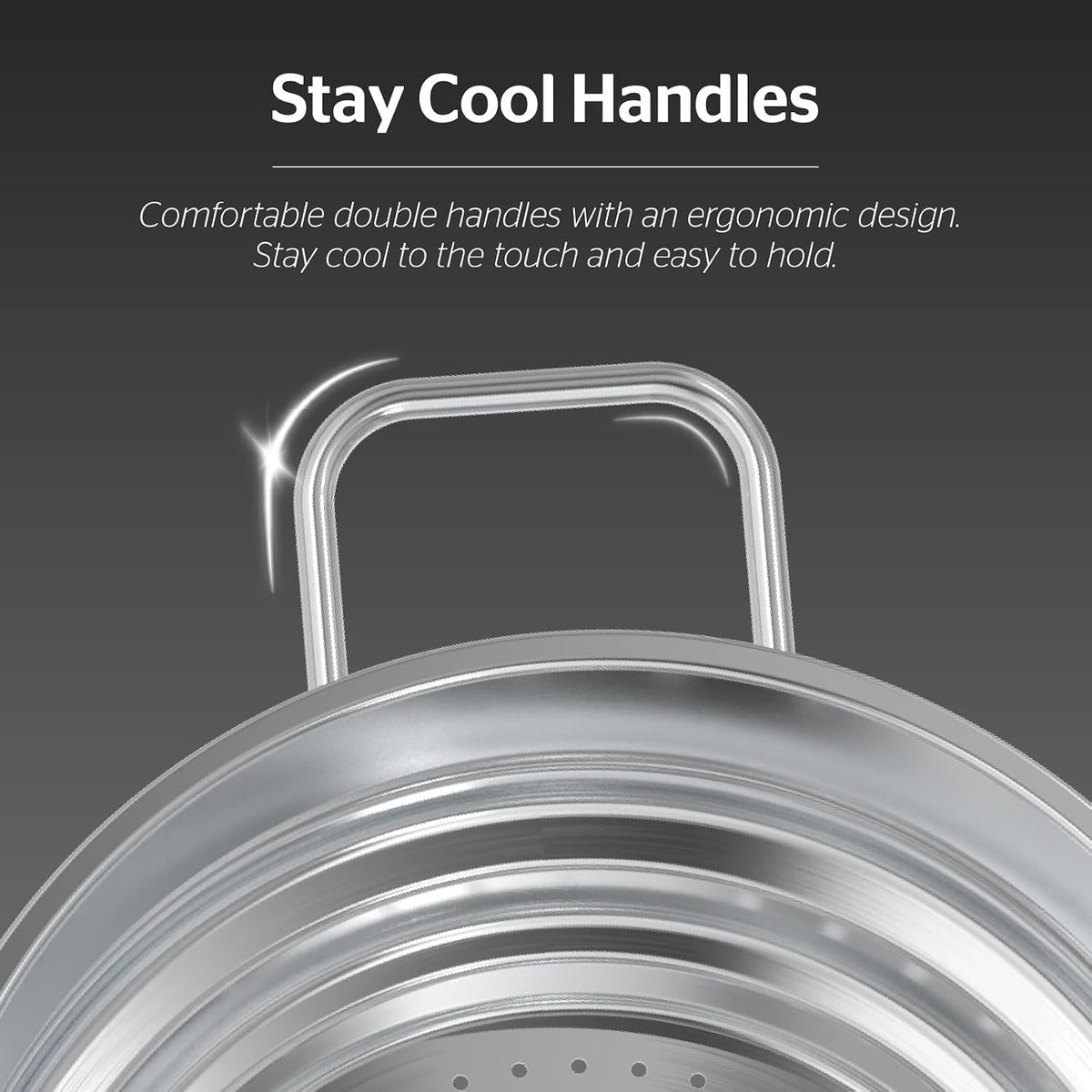 SUNHOUSE 5 QT Stainless Steel Steamer Basket for Pot, Universal Insert