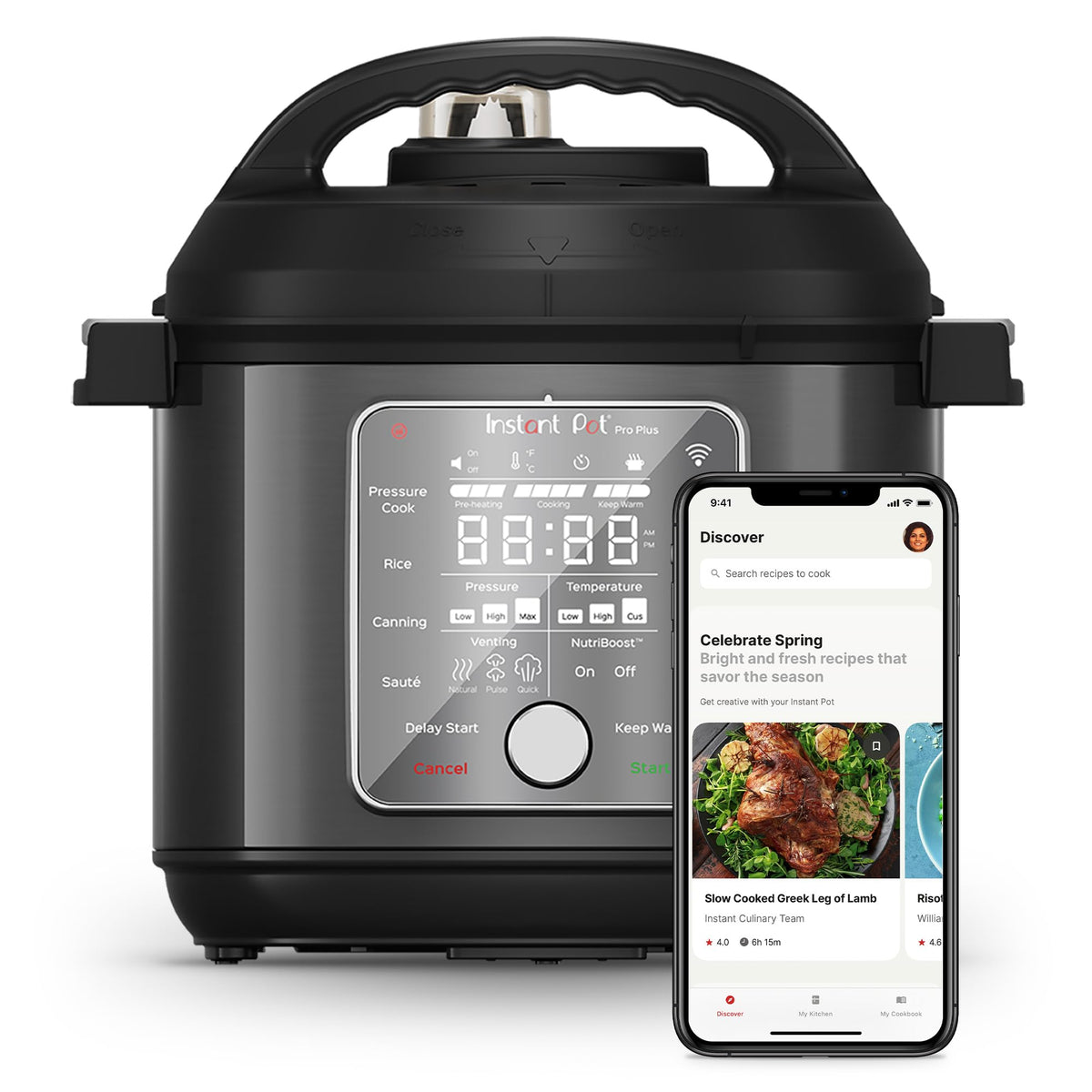 Instant Pot Pro Max WiFi Smart 6 Qt 10‑in‑1Pressure Cooker, White