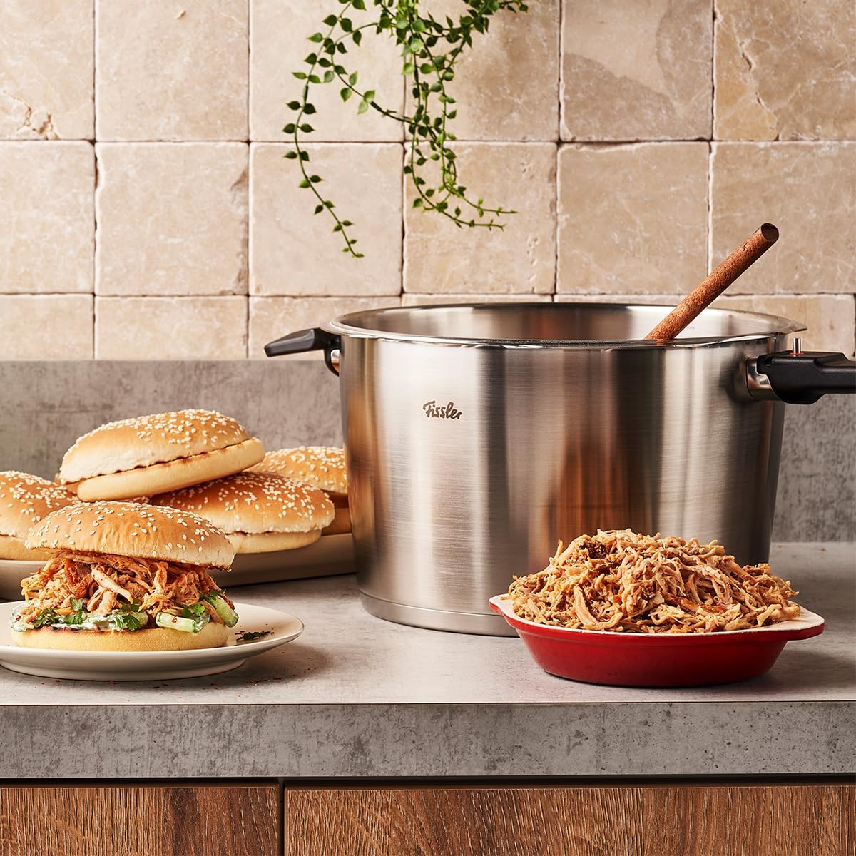 Fissler Vitavit Premium Pressure Cooker with Steamer Insert, 8.5 Quart