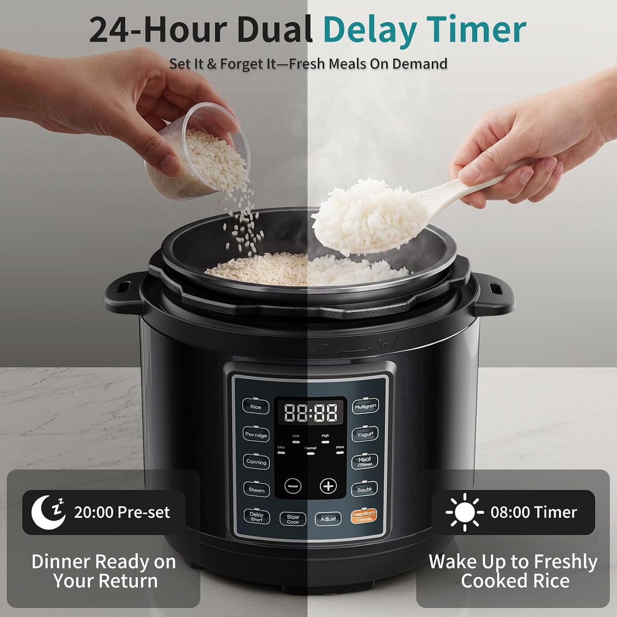 OLIXIS 10-In-1 Electric Pressure Cooker, 3 Quart Multi Cooker for Rice, Stew and Steam, Small Programmable Stainless Steel Pot with Slow Cook Function and Ceramic Inner Pot