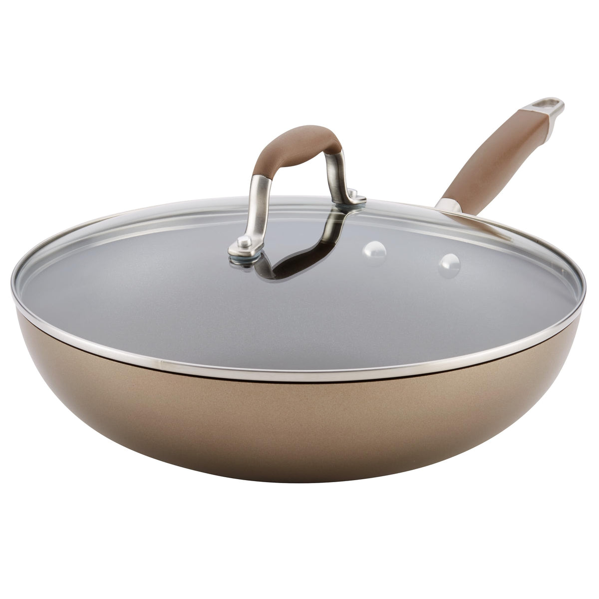 Anolon Advanced Hard-Anodized Nonstick Frying Pan with Lid, 12-Inch