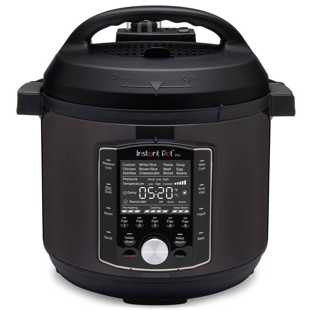 Instant Pot Pro 6 Qt 10-in-1 Electric Pressure Cooker, Black