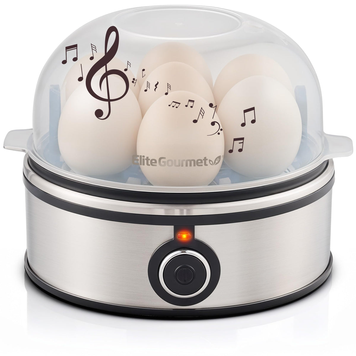Elite Gourmet 7-Egg Rapid Egg Cooker, Poacher/Omelet Maker, Auto Shut-Off