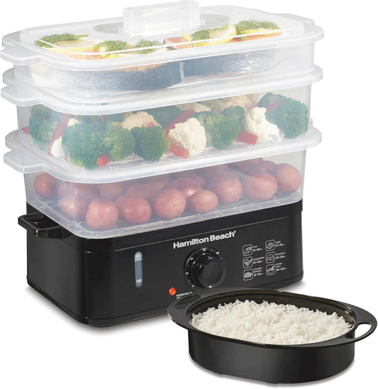 Hamilton Beach Electric Food Steamer, Rice Cooker & Egg Boiler
