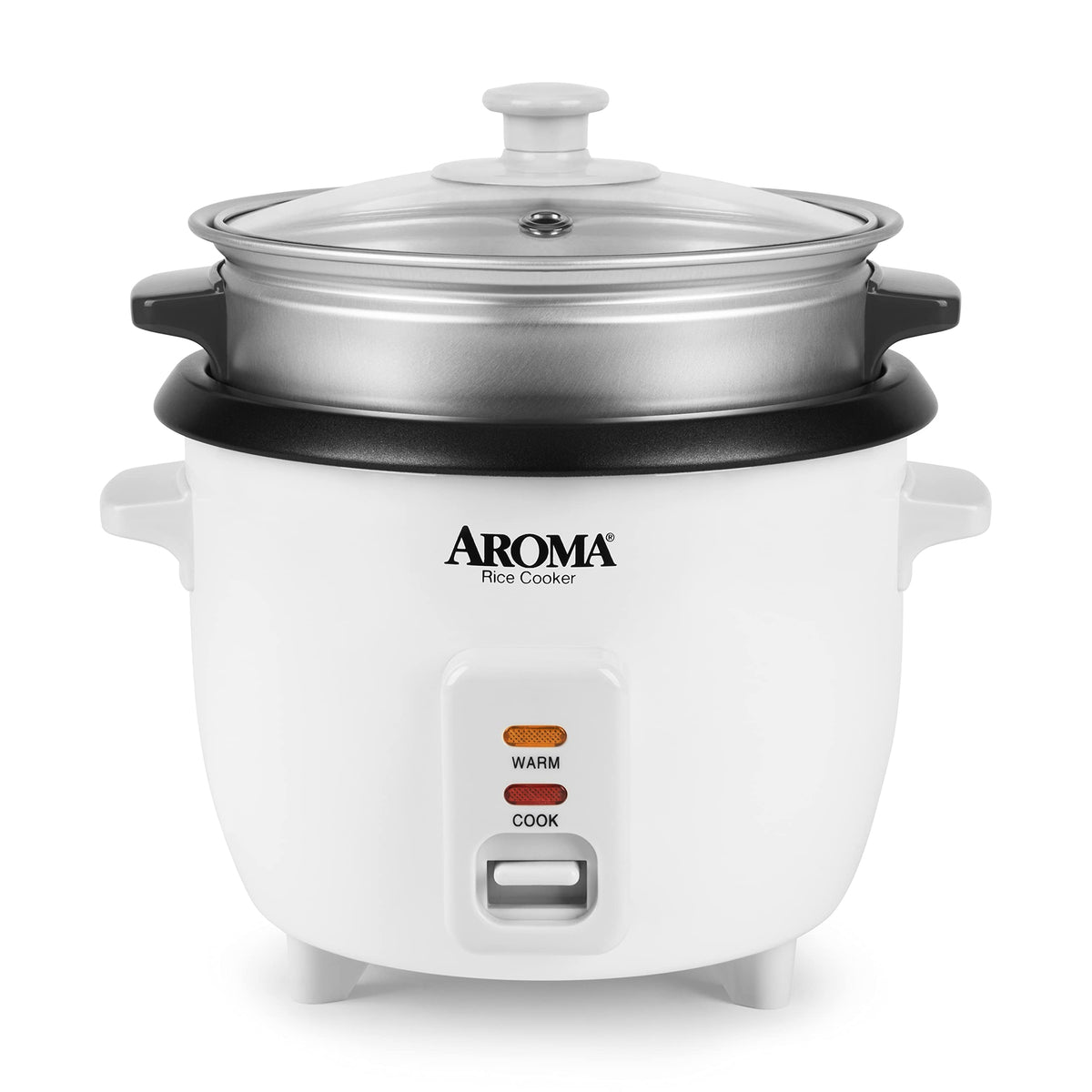 Aroma Housewares ARC-363-1NGB 3 Uncooked/6 Cups Cooked Rice Cooker, Steamer, Multicooker, 2-6 cups, Black